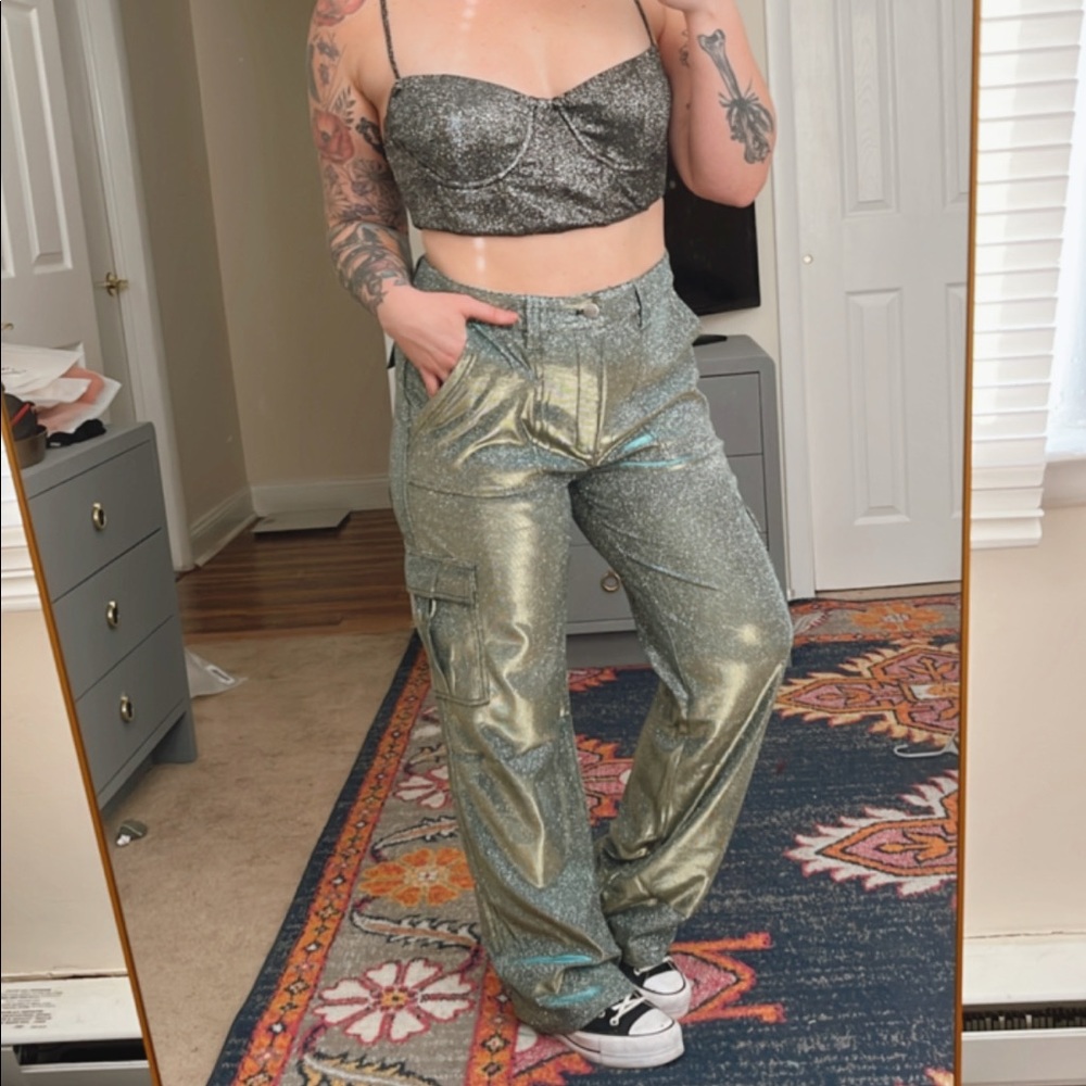Corset top and cargo pants 2pc set